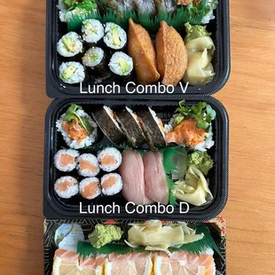 Lunch Combo V  Lunch Combo D British Columbia Roll