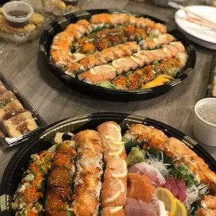 Plenty Winter Wonderland, British Columbia, Dragon rolls and sashimi!