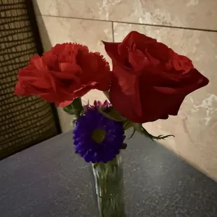 Pretty flowers on our table