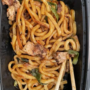 chicken and noodles