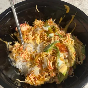 Ahi tower with no tuna