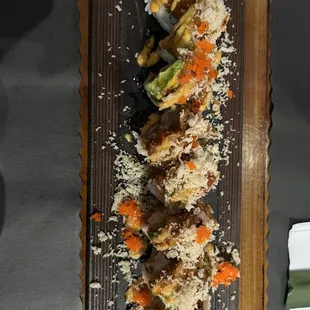 a plate of food on a table