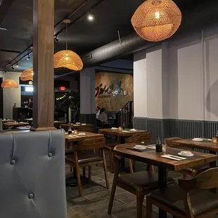 the interior of a restaurant