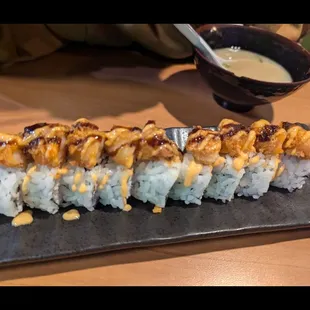 Miso Soup &amp; Popcorn Shrimp Roll