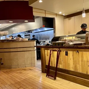 interior, sushi and sashimi