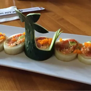 Robby's Roll ... The cute Palm tree made my day! Refreshing roll of yumminess :-)