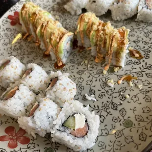 San Antonio Roll, Philadelphia roll, California roll yum