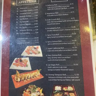 Yummy  menu