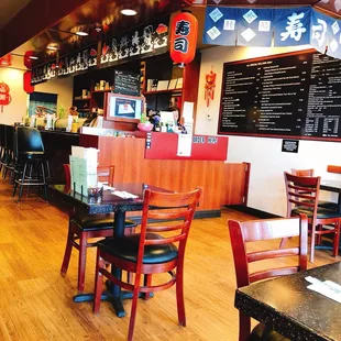 the inside of a restaurant
