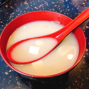 Miso soup complimentary with sushi bowl