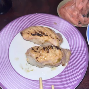 Seared salmon nigiri