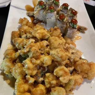Popcorn lobster roll