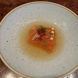 Happy hour salmon crudo