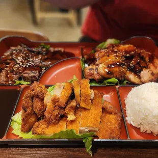 Three item bento box