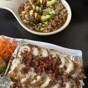 Bacon roll &amp; ceviche curtido