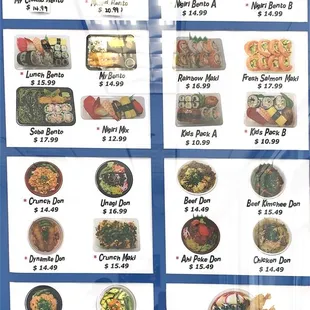 Updated menu 2023