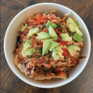 POKE NACHOS w/ fresh wonton chips  choice of spicy ahi, spicy salmon, or ahi poke