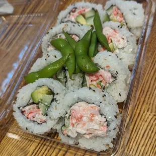 California maki - lots of mayo