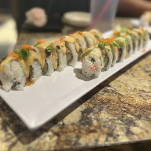 James Dean and Garlic Salmon Sushi Roll