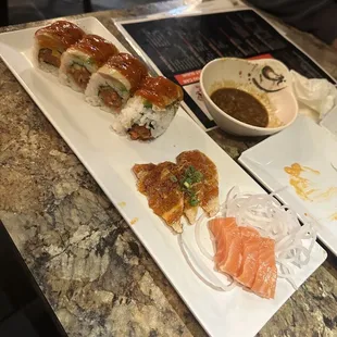food, sushi and sashimi, sushi, sashimi