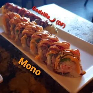 Mono roll &amp; Godzilla roll (DF &amp; Spicy)