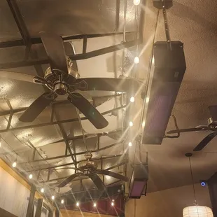 Outdoor patio with heater