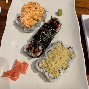 Rocky Point, Spider, Crunchy Shrimp rolls