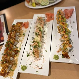 Spicy Crunch Roll, Alaskan Roll, Tiger Special Roll