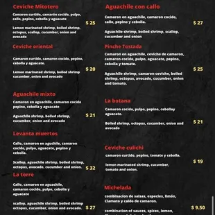 the menu of sushiola tulare
