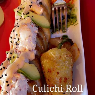Culichi Roll my favorite of the three we ordered