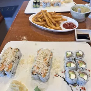 sushi, sushi and sashimi, food, sashimi