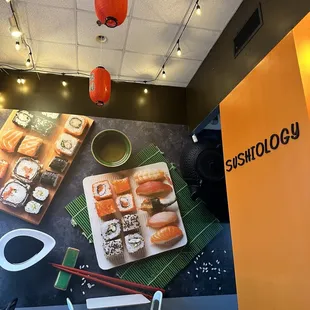 a table and chairs in a restaurant