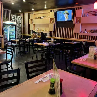 the interior of a japanese restaurant