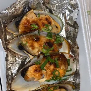1. Baked Green Mussel