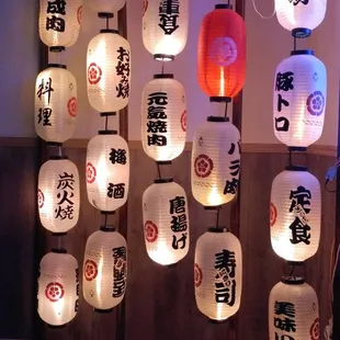 Beautiful paper lantern display. Perfect backdrop for photos or just enjoying a low-light vibe.