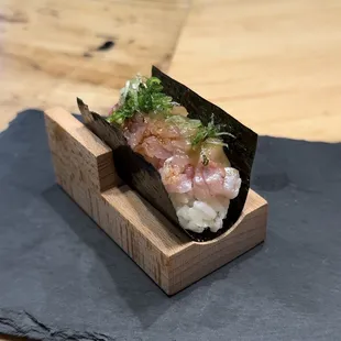 Kanpachi with yuzu pepper