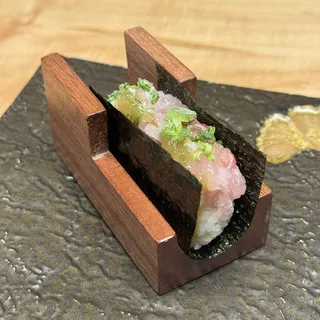 THE CLASSIC TUNA, KAMPACHI, SALMON, SCALLOP, SHRIMP