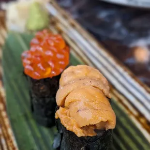 Ikura and uni