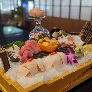 My a la carte sashimi, they served it so pretty