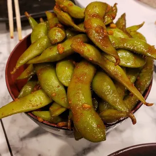(g176) Spicy Garlic Edamame
