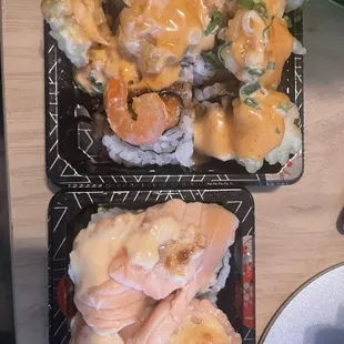 the raw shrimp is still cold!