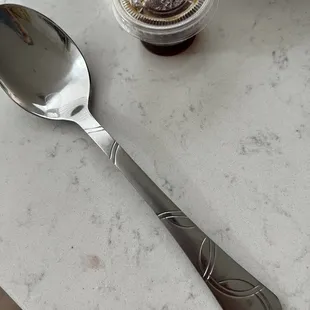 Tiny random sauce that was 1/4 full