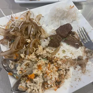 a plate of food on a table