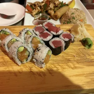 Tuna Roll and salmon roll