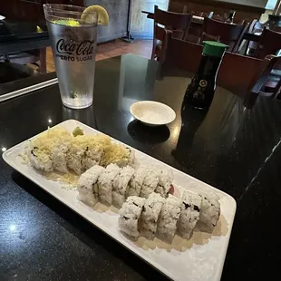 Mini rolls off the menu on the table