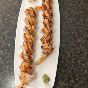 Dragon fly and sunrise sushi