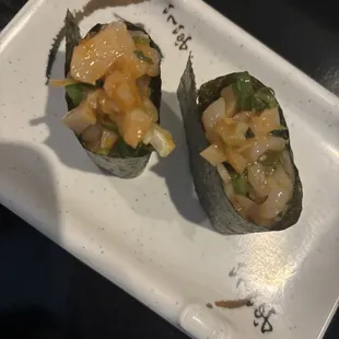 Chopped scallops