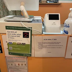 a display of a computer and other items