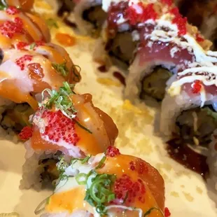 sushi, sashimi, sushi and sashimi, food