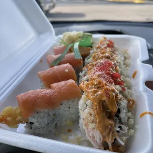 the inside of a styrofoam container